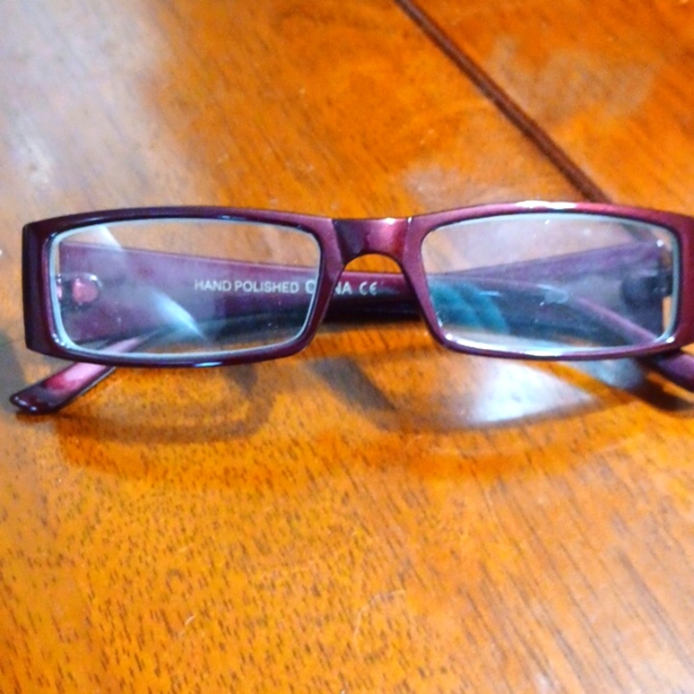 Dark Burgundy Fleur-de-lis Reading Glasses